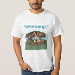 T-shirt Receveur de baseball dans le seigle