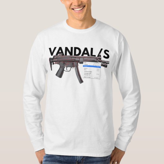 T-SHIRT RECHARGE DE LA SOCIÉTÉ MP5 DE VANDALE (Devant)