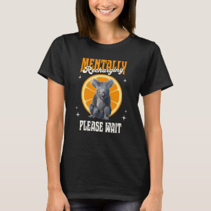 T-shirt Recharge mental de koala introverti Mood Design