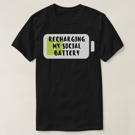 T-shirt Recharger ma batterie sociale (Design devant)
