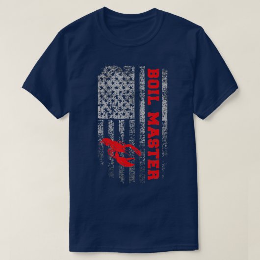 T-shirt Réchauffer Master Crawfish American Flag Crawdaddy (Design devant)