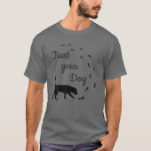 T-shirt Recherche Chien Trouver Chien Mantrailing Amoureux (Devant)
