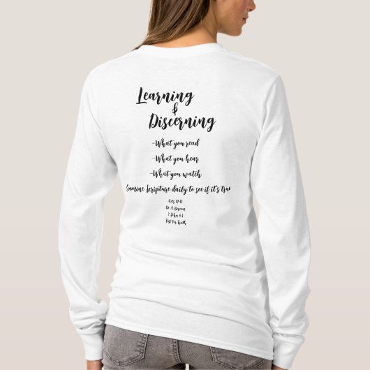 T-shirt Recherche Écritures Apprendre et découvrir Manches (Dos)