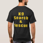 T-shirt Recherche K9 et délivrance (Dos)