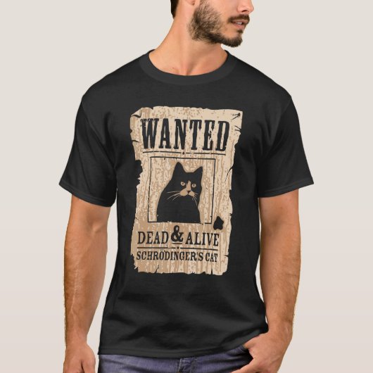 T-shirt Recherché Mort Ou Vif Chat (Devant)