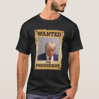 T-shirt Recherché Pour Le Président 2024 Trump Mug Shot Ne