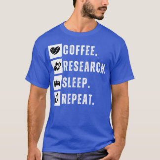 T-shirt Recherche sur la consommation de café - Répétition