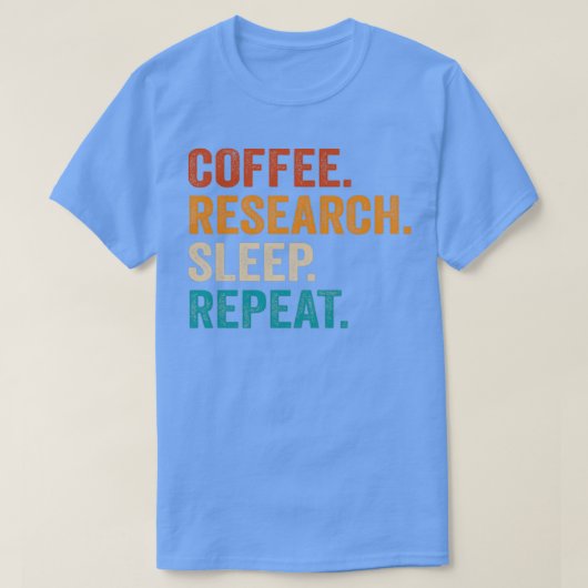 T-shirt Recherche sur le café Répétition 7 (Design devant)