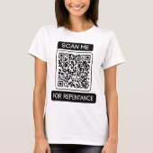T-shirt Rechercher le repentir QR Code féminin (Devant)