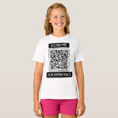 T-shirt Rechercher une repentance QR Code fille (Devant entier)