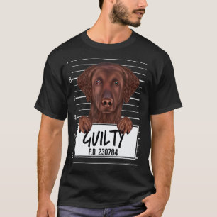 T-shirt Récidiviste Bouclé Mugshot Retriever
