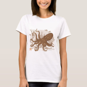 T-shirt Récif coralien d'étoiles de mer de poulpe