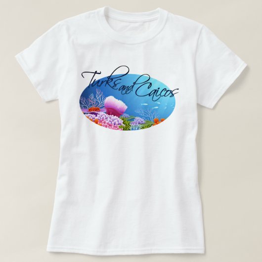 T-shirt récif de Turks & Caicos (Design devant)