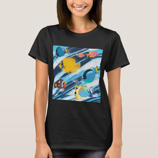T-shirt Récif Glitch dérive (Devant)
