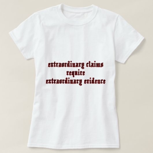 T-shirt Réclamations extraordinaires (Design devant)