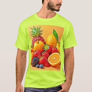 T-shirt Récolte de fruits vibrants : design de récolte fra
