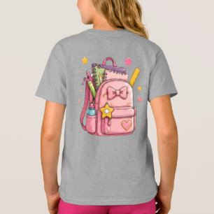 T-shirt Recommandation: "Illustration de cartable d'école