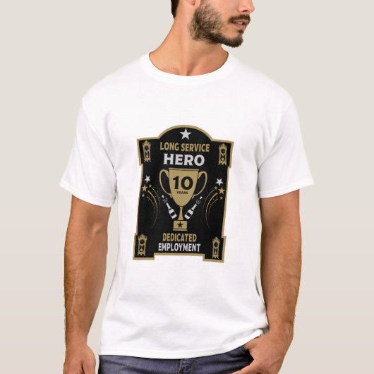 T-shirt Reconnaissance du service de longue durée Dix ans (Devant)
