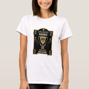 T-shirt Reconnaissance du service de longue durée Vingt an