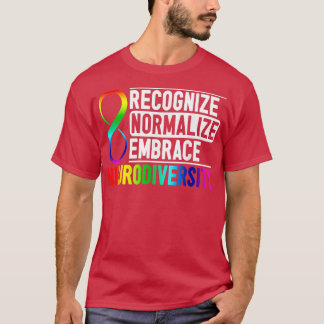 T-shirt Reconnaître normaliser Embrasser la neurodiversité