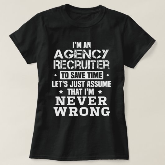 T-shirt Recruteur de l'Agence (Design devant)
