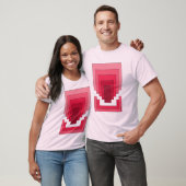 T-shirt Rectangle Abstrait en Rouge (Unisexe)