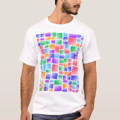 T-shirt Rectangle gris coloré Motif (Devant)