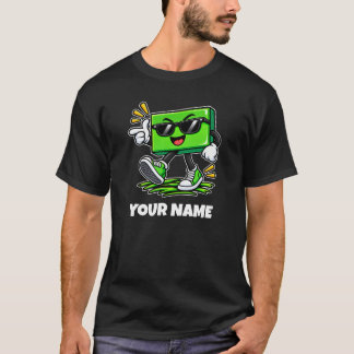 T-shirt Rectangle personnalisé avec nom et texte personnal