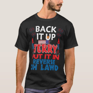 T-shirt Recule Terry Chemise Quatre Juillet Drôle Dos