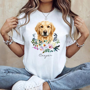T-shirt Récupérateur couleur or aquarelle
