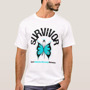 T-shirt Récupération de dépendance de papillon de