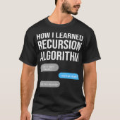 T-shirt recursion algorithmique des données scientifiques (Devant)