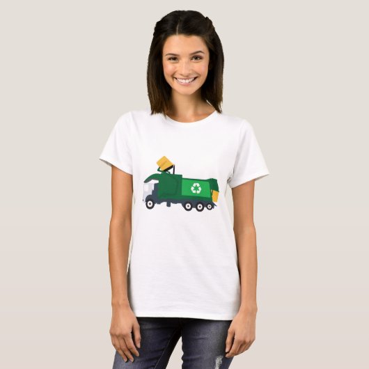T-shirt Recyclage Camion à ordures (Devant entier)