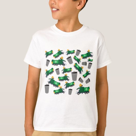 T-shirt Recyclage Motif de camion-poubelle (Devant)