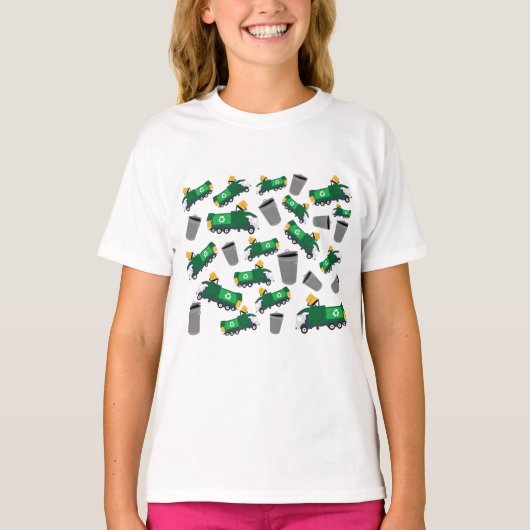 T-shirt Recyclage Motif de camion-poubelle (Devant)