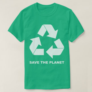 T-shirt Recyclage Recyclage Enregistrer La Planète Logo T-