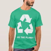 T-shirt Recyclage Recyclage Enregistrer La Planète Logo T- (Devant)