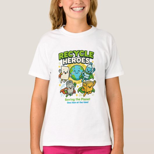 T-shirt Recycle Heroes – America Recycles Day Shirt (Devant)