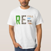 T-shirt Recycle Reuse Renew Rethink Crisis Environmental A (Devant)