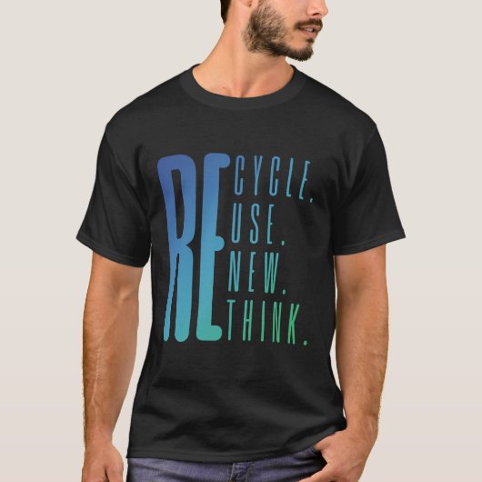 T-shirt Recycle Réutiliser Renouveler Rethink Activism Jou (Devant)