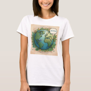 T-shirt Recycler la conception de la Terre