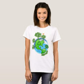 T-shirt Recycler la Terre durable mondiale (Devant entier)
