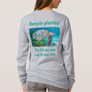 T-shirt Recycler les plastiques La vie que vous sauvez peu
