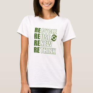 T-shirt Recycler réduire la réutilisation renouveler repen