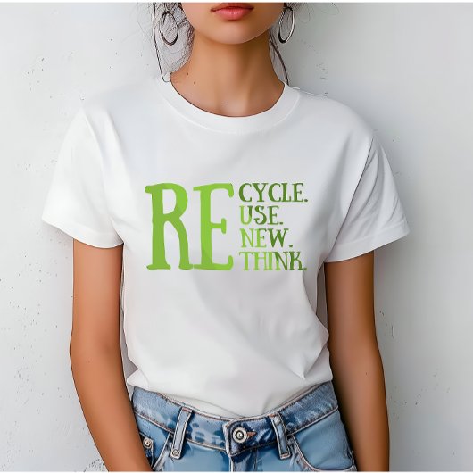 T-shirt Recycler réduire la réutilisation renouveler repen