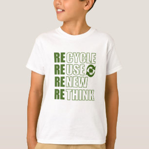 T-shirt Recycler réduire la réutilisation renouveler repen