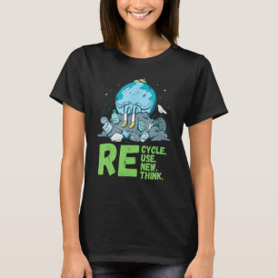 T-shirt Recycler Réutiliser Renouveler Repenser Crise De l