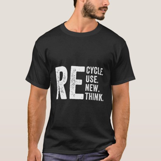 T-shirt Recycler Réutiliser Repenser La Crise L'Environnem (Devant)