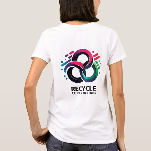 T-shirt Recycler, réutiliser, restaurer (Dos)