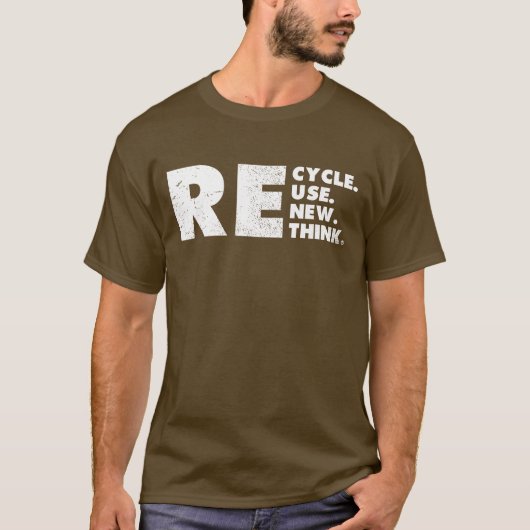 T-shirt Recycler Réutiliser Réutiliser Repenser (Devant)